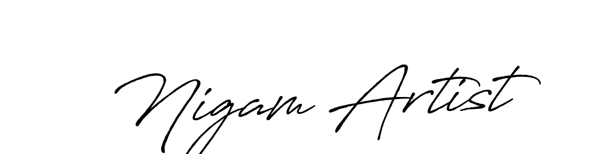 Also You can easily find your signature by using the search form. We will create Nigam Artist name handwritten signature images for you free of cost using Antro_Vectra_Bolder sign style. Nigam Artist signature style 7 images and pictures png