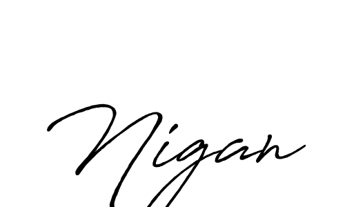 Also You can easily find your signature by using the search form. We will create Nigan name handwritten signature images for you free of cost using Antro_Vectra_Bolder sign style. Nigan signature style 7 images and pictures png