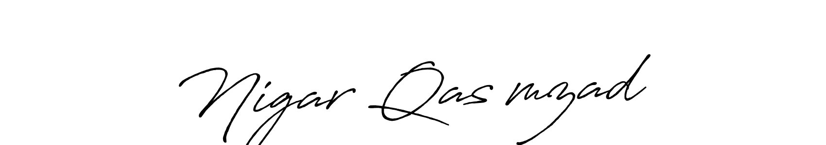 The best way (Antro_Vectra_Bolder) to make a short signature is to pick only two or three words in your name. The name Nigar Qasımzadə include a total of six letters. For converting this name. Nigar Qasımzadə signature style 7 images and pictures png