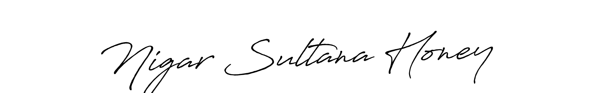 Make a short Nigar Sultana Honey signature style. Manage your documents anywhere anytime using Antro_Vectra_Bolder. Create and add eSignatures, submit forms, share and send files easily. Nigar Sultana Honey signature style 7 images and pictures png