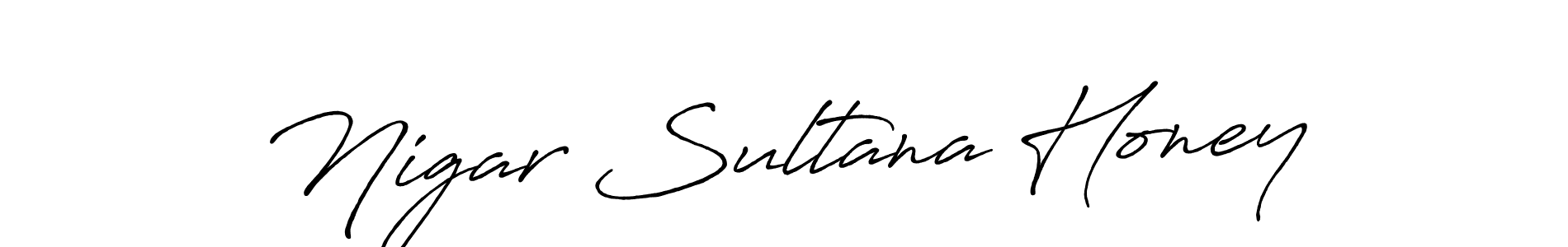 Make a short Nigar Sultana Honey signature style. Manage your documents anywhere anytime using Antro_Vectra_Bolder. Create and add eSignatures, submit forms, share and send files easily. Nigar Sultana Honey signature style 7 images and pictures png