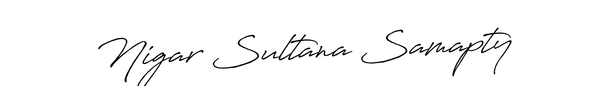 This is the best signature style for the Nigar Sultana Samapty name. Also you like these signature font (Antro_Vectra_Bolder). Mix name signature. Nigar Sultana Samapty signature style 7 images and pictures png