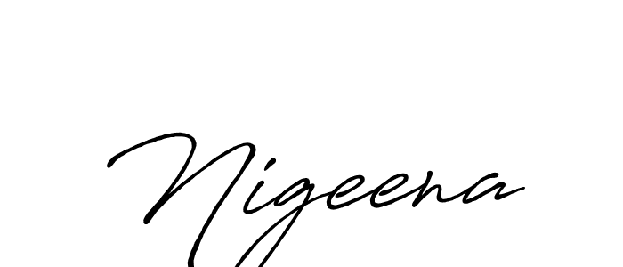 It looks lik you need a new signature style for name Nigeena. Design unique handwritten (Antro_Vectra_Bolder) signature with our free signature maker in just a few clicks. Nigeena signature style 7 images and pictures png