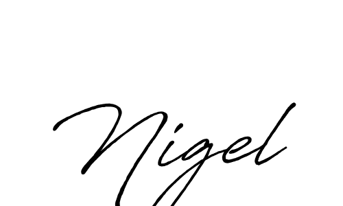 Create a beautiful signature design for name Nigel. With this signature (Antro_Vectra_Bolder) fonts, you can make a handwritten signature for free. Nigel signature style 7 images and pictures png