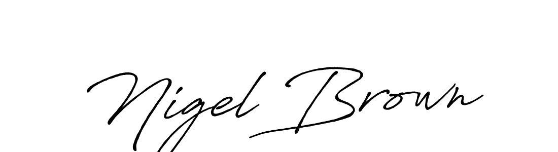 How to make Nigel Brown signature? Antro_Vectra_Bolder is a professional autograph style. Create handwritten signature for Nigel Brown name. Nigel Brown signature style 7 images and pictures png