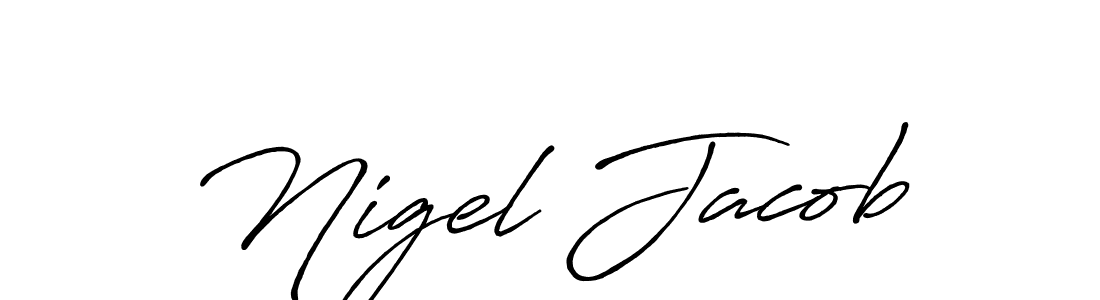 Nigel Jacob stylish signature style. Best Handwritten Sign (Antro_Vectra_Bolder) for my name. Handwritten Signature Collection Ideas for my name Nigel Jacob. Nigel Jacob signature style 7 images and pictures png