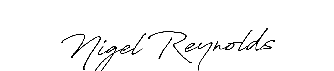 Create a beautiful signature design for name Nigel Reynolds. With this signature (Antro_Vectra_Bolder) fonts, you can make a handwritten signature for free. Nigel Reynolds signature style 7 images and pictures png