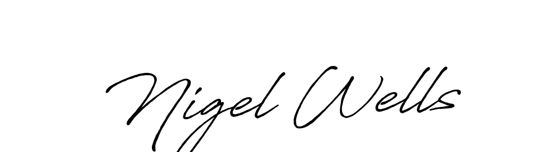Create a beautiful signature design for name Nigel Wells. With this signature (Antro_Vectra_Bolder) fonts, you can make a handwritten signature for free. Nigel Wells signature style 7 images and pictures png