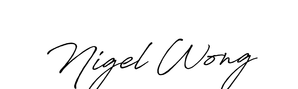 Nigel Wong stylish signature style. Best Handwritten Sign (Antro_Vectra_Bolder) for my name. Handwritten Signature Collection Ideas for my name Nigel Wong. Nigel Wong signature style 7 images and pictures png