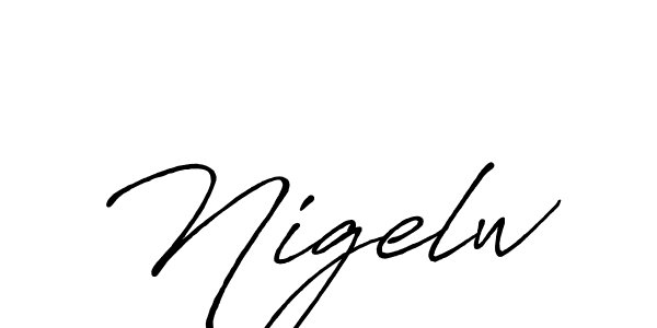 Nigelw stylish signature style. Best Handwritten Sign (Antro_Vectra_Bolder) for my name. Handwritten Signature Collection Ideas for my name Nigelw. Nigelw signature style 7 images and pictures png