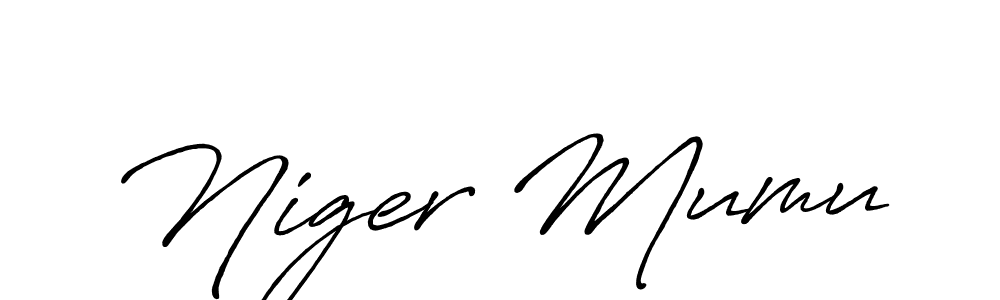 It looks lik you need a new signature style for name Niger Mumu. Design unique handwritten (Antro_Vectra_Bolder) signature with our free signature maker in just a few clicks. Niger Mumu signature style 7 images and pictures png