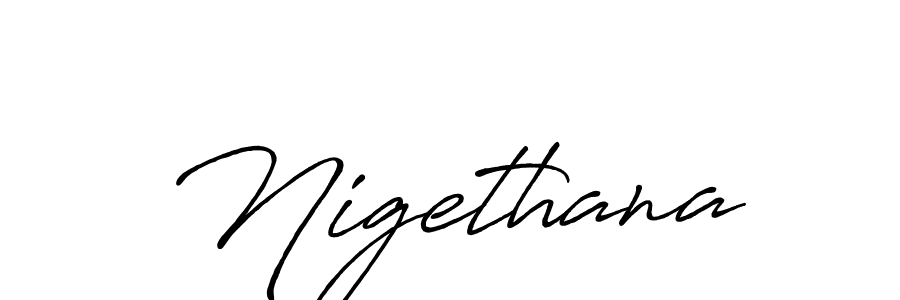 Also we have Nigethana name is the best signature style. Create professional handwritten signature collection using Antro_Vectra_Bolder autograph style. Nigethana signature style 7 images and pictures png