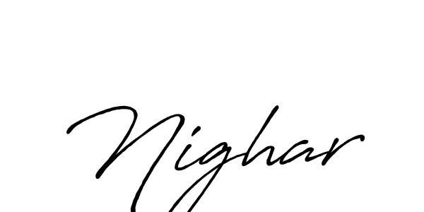 Design your own signature with our free online signature maker. With this signature software, you can create a handwritten (Antro_Vectra_Bolder) signature for name Nighar. Nighar signature style 7 images and pictures png