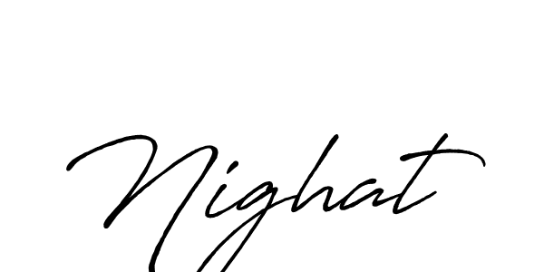 Also we have Nighat name is the best signature style. Create professional handwritten signature collection using Antro_Vectra_Bolder autograph style. Nighat signature style 7 images and pictures png