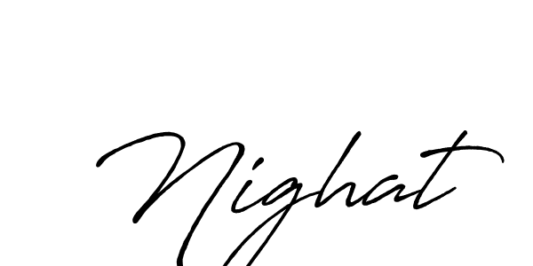 Make a beautiful signature design for name Nighat. Use this online signature maker to create a handwritten signature for free. Nighat signature style 7 images and pictures png