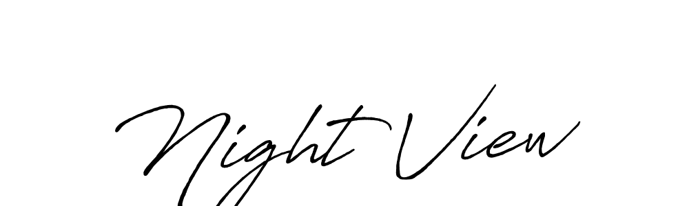 Also You can easily find your signature by using the search form. We will create Night View name handwritten signature images for you free of cost using Antro_Vectra_Bolder sign style. Night View signature style 7 images and pictures png