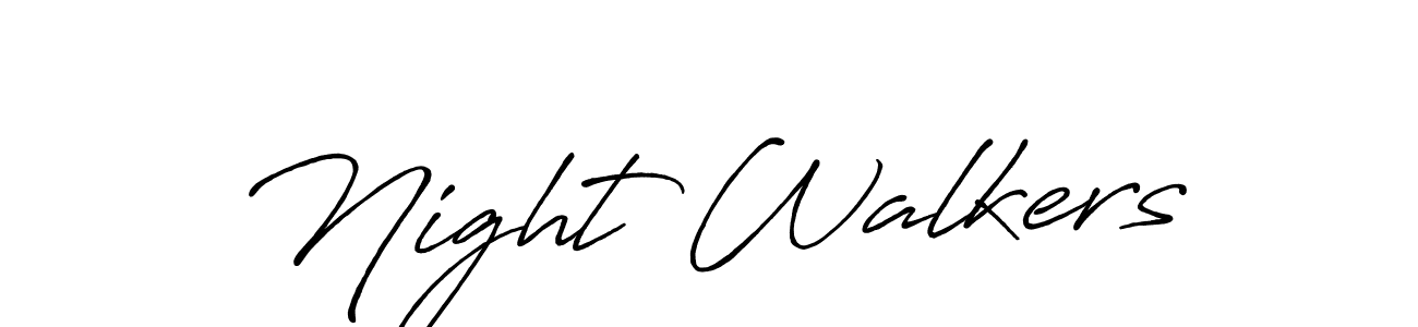 Design your own signature with our free online signature maker. With this signature software, you can create a handwritten (Antro_Vectra_Bolder) signature for name Night Walkers. Night Walkers signature style 7 images and pictures png