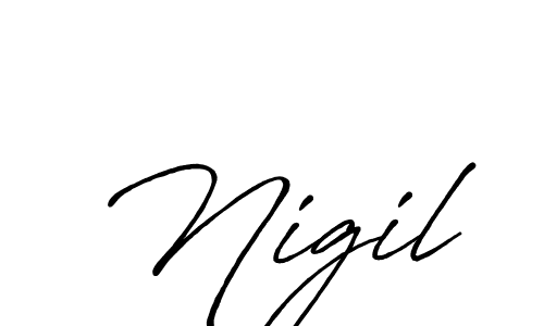 Similarly Antro_Vectra_Bolder is the best handwritten signature design. Signature creator online .You can use it as an online autograph creator for name Nigil. Nigil signature style 7 images and pictures png