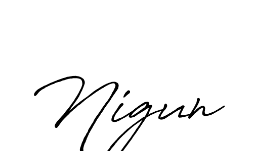 How to make Nigun name signature. Use Antro_Vectra_Bolder style for creating short signs online. This is the latest handwritten sign. Nigun signature style 7 images and pictures png