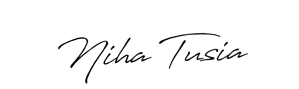 Also we have Niha Tusia name is the best signature style. Create professional handwritten signature collection using Antro_Vectra_Bolder autograph style. Niha Tusia signature style 7 images and pictures png