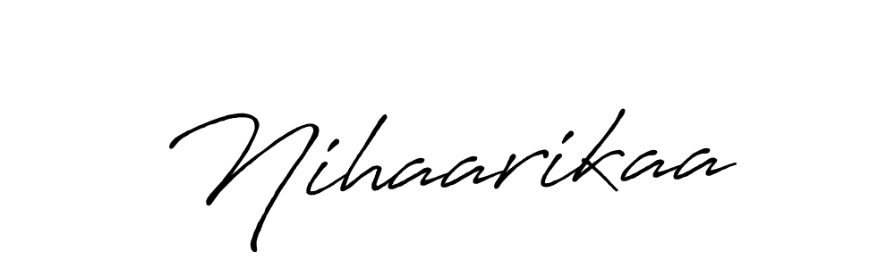 Once you've used our free online signature maker to create your best signature Antro_Vectra_Bolder style, it's time to enjoy all of the benefits that Nihaarikaa name signing documents. Nihaarikaa signature style 7 images and pictures png