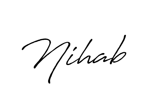 Also You can easily find your signature by using the search form. We will create Nihab name handwritten signature images for you free of cost using Antro_Vectra_Bolder sign style. Nihab signature style 7 images and pictures png