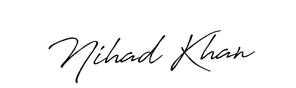 Antro_Vectra_Bolder is a professional signature style that is perfect for those who want to add a touch of class to their signature. It is also a great choice for those who want to make their signature more unique. Get Nihad Khan name to fancy signature for free. Nihad Khan signature style 7 images and pictures png