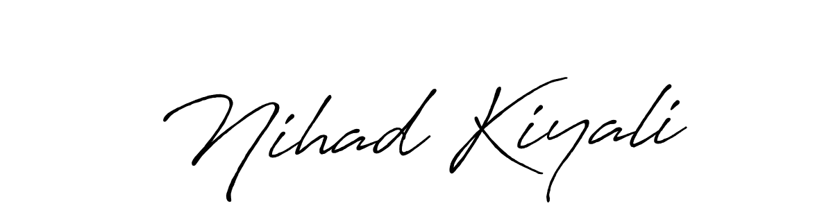 The best way (Antro_Vectra_Bolder) to make a short signature is to pick only two or three words in your name. The name Nihad Kiyali include a total of six letters. For converting this name. Nihad Kiyali signature style 7 images and pictures png