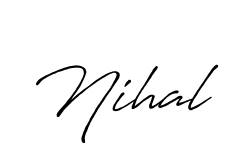 How to make Nihal name signature. Use Antro_Vectra_Bolder style for creating short signs online. This is the latest handwritten sign. Nihal signature style 7 images and pictures png