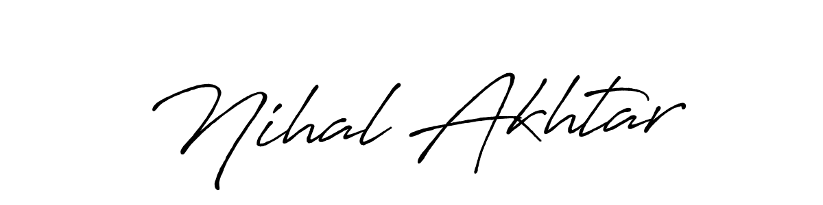 Make a beautiful signature design for name Nihal Akhtar. Use this online signature maker to create a handwritten signature for free. Nihal Akhtar signature style 7 images and pictures png