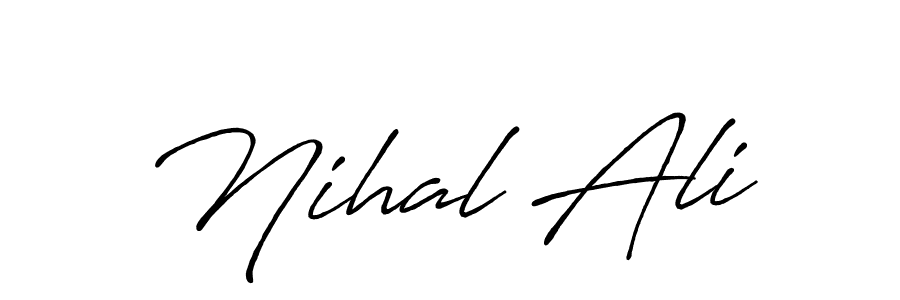 if you are searching for the best signature style for your name Nihal Ali. so please give up your signature search. here we have designed multiple signature styles  using Antro_Vectra_Bolder. Nihal Ali signature style 7 images and pictures png