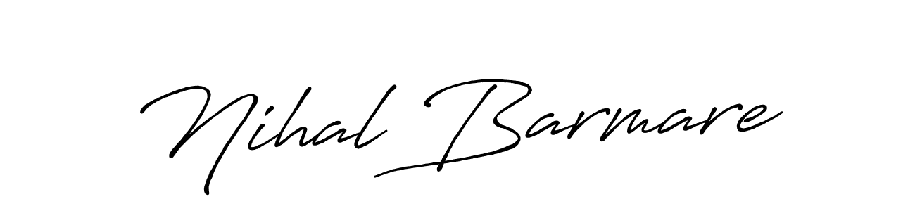 Use a signature maker to create a handwritten signature online. With this signature software, you can design (Antro_Vectra_Bolder) your own signature for name Nihal Barmare. Nihal Barmare signature style 7 images and pictures png