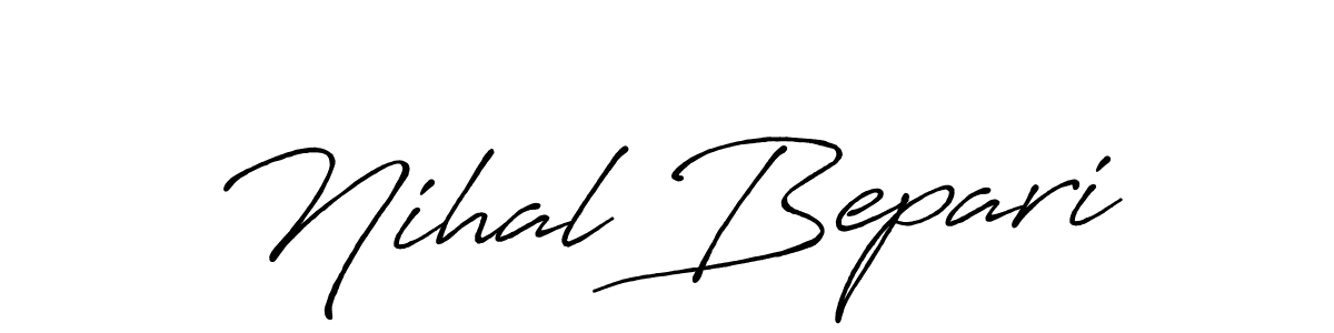if you are searching for the best signature style for your name Nihal Bepari. so please give up your signature search. here we have designed multiple signature styles  using Antro_Vectra_Bolder. Nihal Bepari signature style 7 images and pictures png