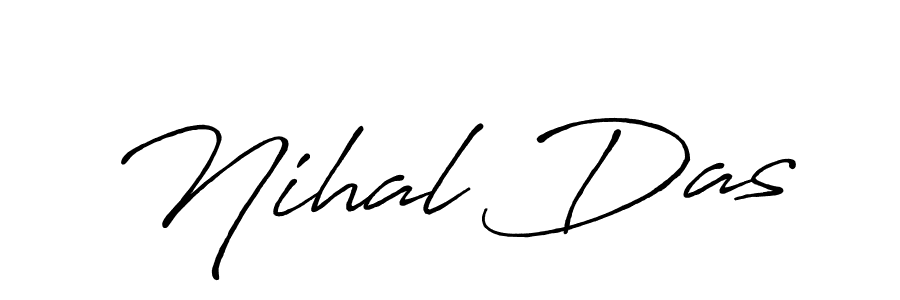 Use a signature maker to create a handwritten signature online. With this signature software, you can design (Antro_Vectra_Bolder) your own signature for name Nihal Das. Nihal Das signature style 7 images and pictures png
