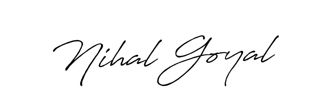 The best way (Antro_Vectra_Bolder) to make a short signature is to pick only two or three words in your name. The name Nihal Goyal include a total of six letters. For converting this name. Nihal Goyal signature style 7 images and pictures png