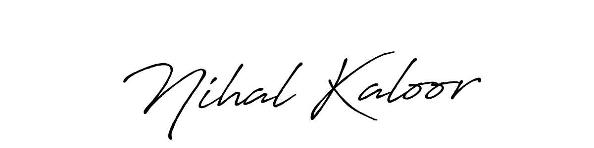You should practise on your own different ways (Antro_Vectra_Bolder) to write your name (Nihal Kaloor) in signature. don't let someone else do it for you. Nihal Kaloor signature style 7 images and pictures png