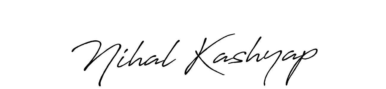 How to make Nihal Kashyap signature? Antro_Vectra_Bolder is a professional autograph style. Create handwritten signature for Nihal Kashyap name. Nihal Kashyap signature style 7 images and pictures png