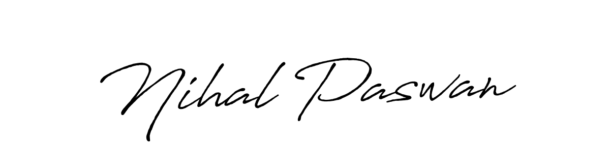 Make a beautiful signature design for name Nihal Paswan. With this signature (Antro_Vectra_Bolder) style, you can create a handwritten signature for free. Nihal Paswan signature style 7 images and pictures png