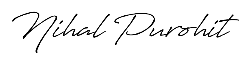 If you are searching for the best signature style for your name Nihal Purohit, here we have designed multiple signature styles using Antro_Vectra_Bolder. Nihal Purohit signature style 7 images and pictures png