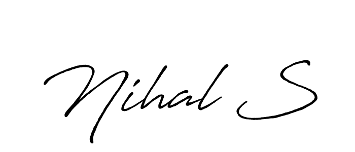 This is the best signature style for the Nihal S name. Also you like these signature font (Antro_Vectra_Bolder). Mix name signature. Nihal S signature style 7 images and pictures png