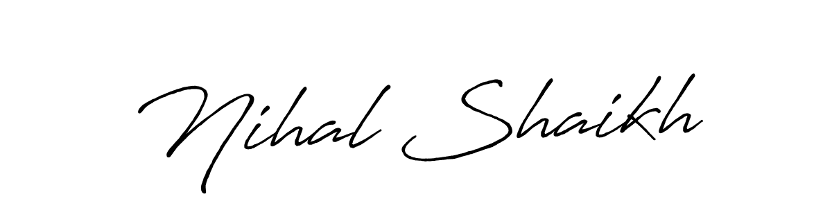 How to Draw Nihal Shaikh signature style? Antro_Vectra_Bolder is a latest design signature styles for name Nihal Shaikh. Nihal Shaikh signature style 7 images and pictures png