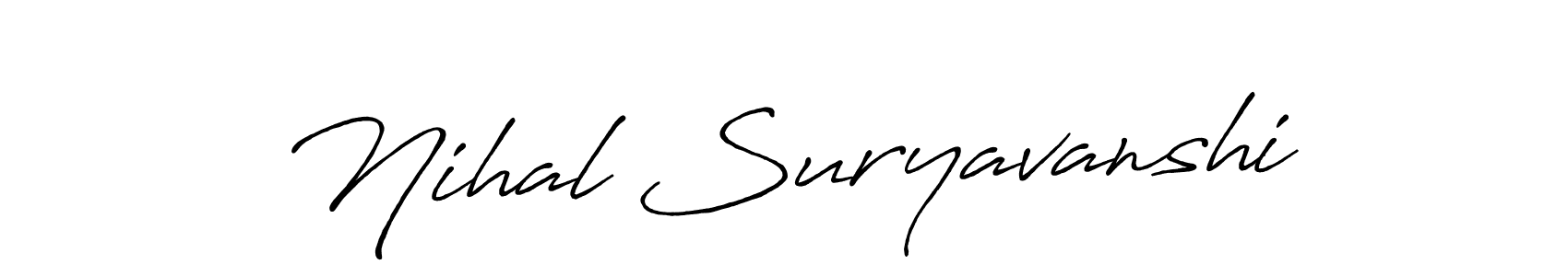 Also You can easily find your signature by using the search form. We will create Nihal Suryavanshi name handwritten signature images for you free of cost using Antro_Vectra_Bolder sign style. Nihal Suryavanshi signature style 7 images and pictures png