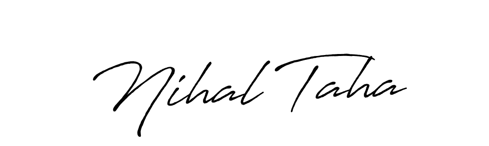 Best and Professional Signature Style for Nihal Taha. Antro_Vectra_Bolder Best Signature Style Collection. Nihal Taha signature style 7 images and pictures png