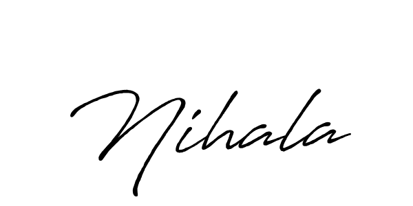 The best way (Antro_Vectra_Bolder) to make a short signature is to pick only two or three words in your name. The name Nihala include a total of six letters. For converting this name. Nihala signature style 7 images and pictures png