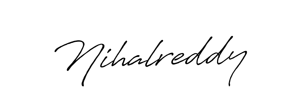 Create a beautiful signature design for name Nihalreddy. With this signature (Antro_Vectra_Bolder) fonts, you can make a handwritten signature for free. Nihalreddy signature style 7 images and pictures png