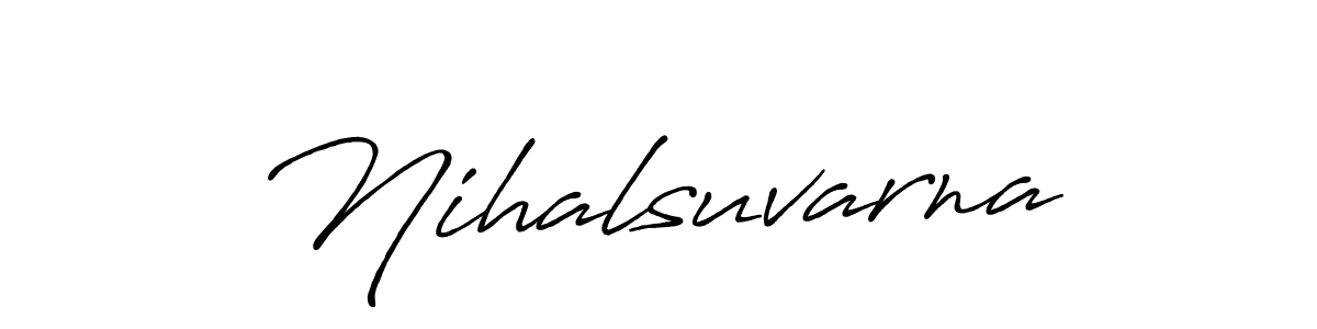 Make a beautiful signature design for name Nihalsuvarna. With this signature (Antro_Vectra_Bolder) style, you can create a handwritten signature for free. Nihalsuvarna signature style 7 images and pictures png