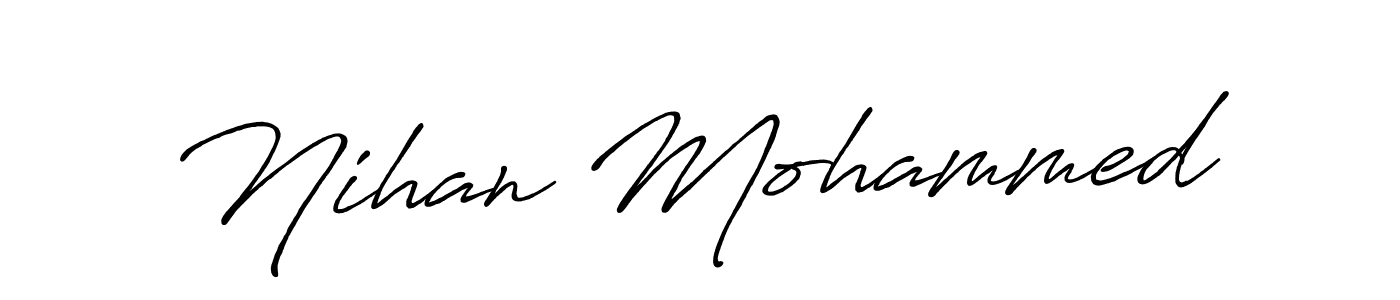 You can use this online signature creator to create a handwritten signature for the name Nihan Mohammed. This is the best online autograph maker. Nihan Mohammed signature style 7 images and pictures png