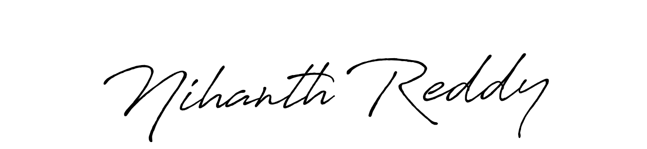 Design your own signature with our free online signature maker. With this signature software, you can create a handwritten (Antro_Vectra_Bolder) signature for name Nihanth Reddy. Nihanth Reddy signature style 7 images and pictures png