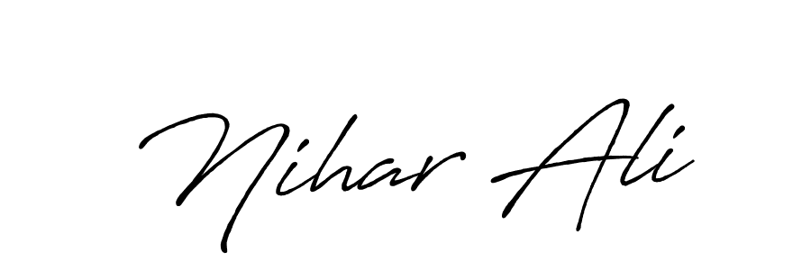 Also You can easily find your signature by using the search form. We will create Nihar Ali name handwritten signature images for you free of cost using Antro_Vectra_Bolder sign style. Nihar Ali signature style 7 images and pictures png