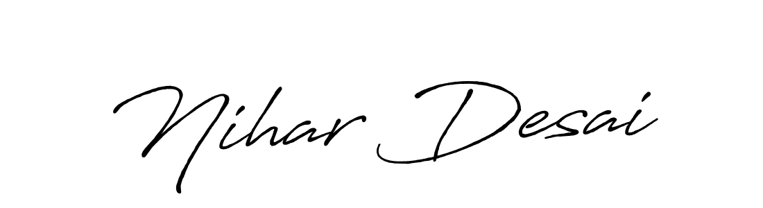 How to Draw Nihar Desai signature style? Antro_Vectra_Bolder is a latest design signature styles for name Nihar Desai. Nihar Desai signature style 7 images and pictures png